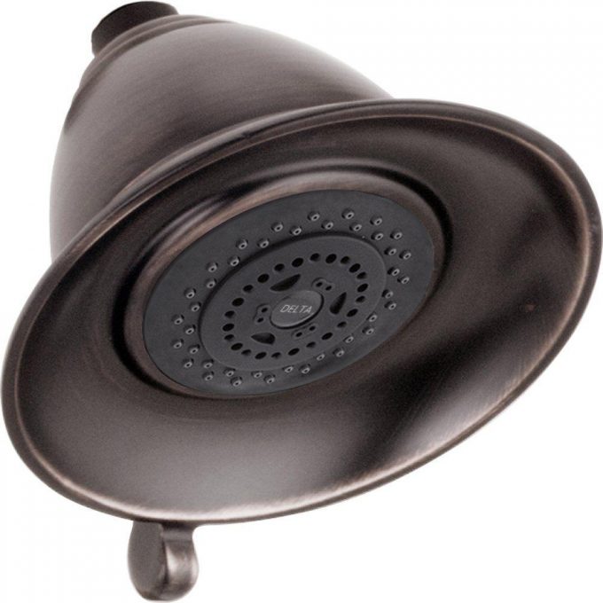 Exciting Delta Victorian 3 Spray Touch Clean Bronze Shower Head For Classic Bathroom Decor Ideas