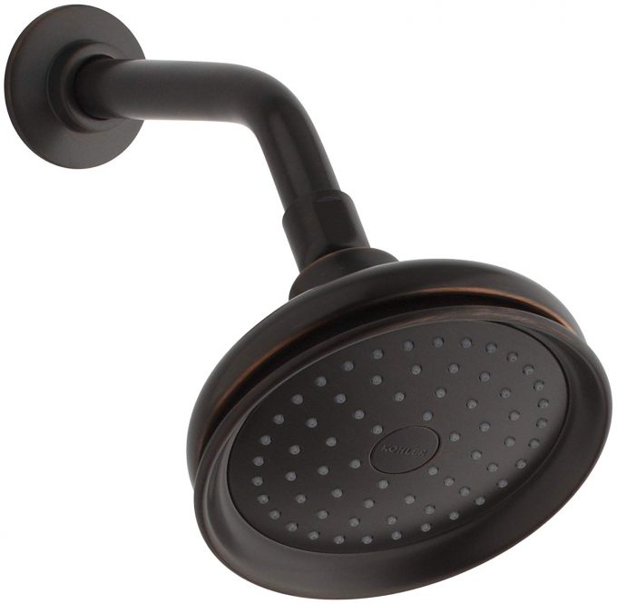 Enchanting Delta Venetian Bronze 5 Spray Shower Head And Bronze Shower Head For Classic Bathroom Decor Ideas