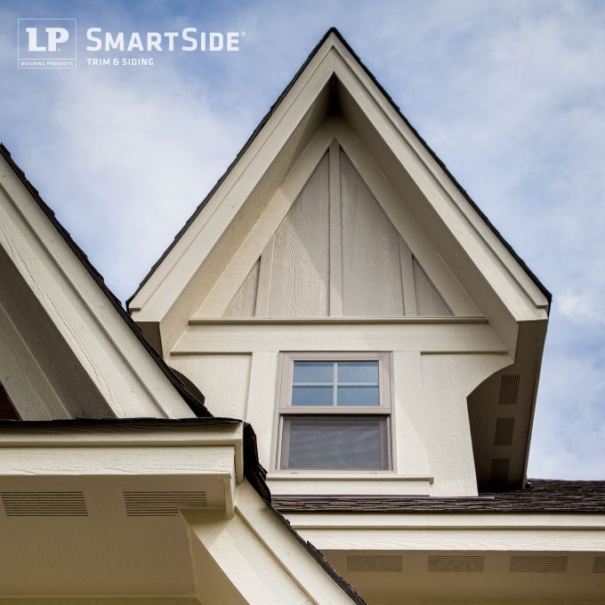 Interesting Gable Roof And Lp Smartside With Loewen Windows For Exterior Home Design