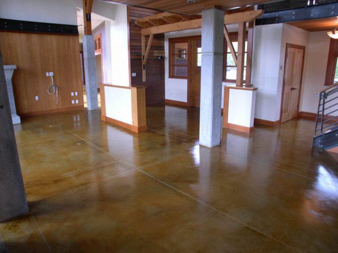 Nice Looking Staining Concrete Floor Adding Color To Cement Surfaces