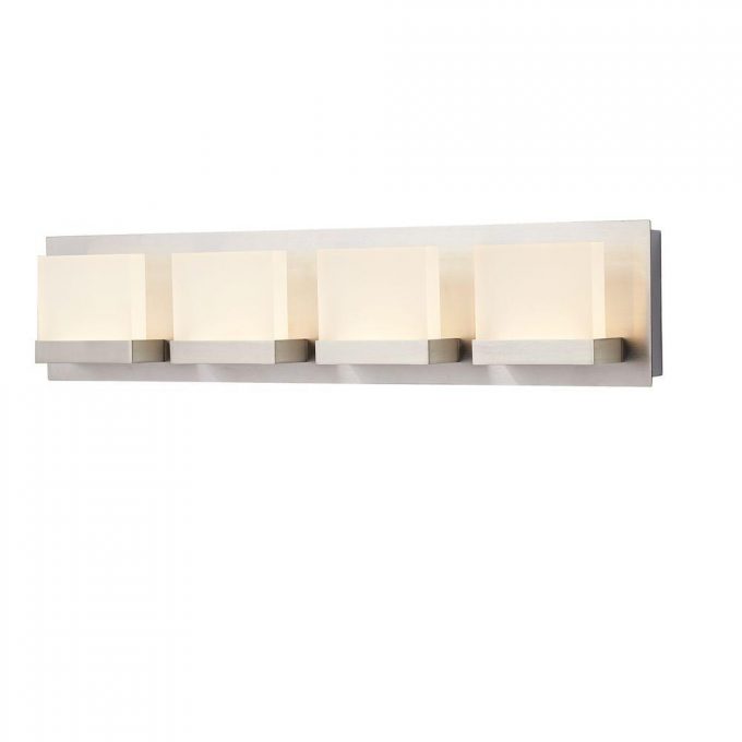 Enchanting Alberson 4 Light Brushed Led Vanity Lights For Modern Bathroom Vanity Lighting Design