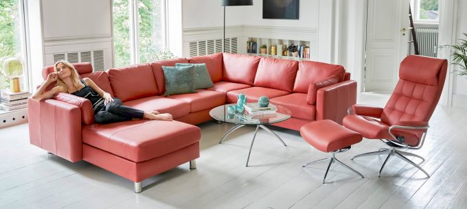 Modern Red Leather Recliner Chairs And Sofas Plus Stressless Chairs For Comfortable Armchair Design