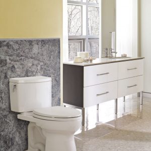 Modern White Bathroom Vanities And Drake Two Piece Toilet Elongated Bowl And Toto Drake For Modern Bathroom Design